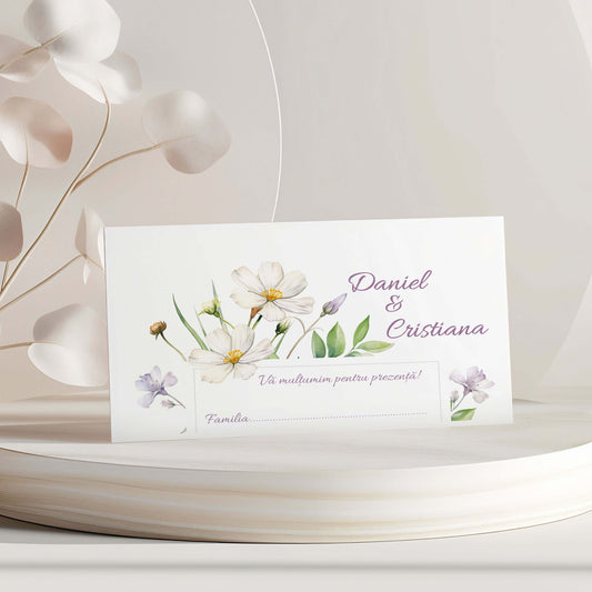 Plic de bani Nunta Flori Delicate mat